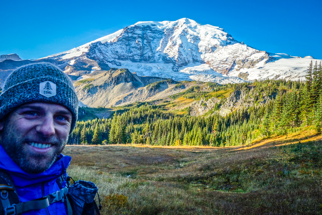 mount rainier in morning light