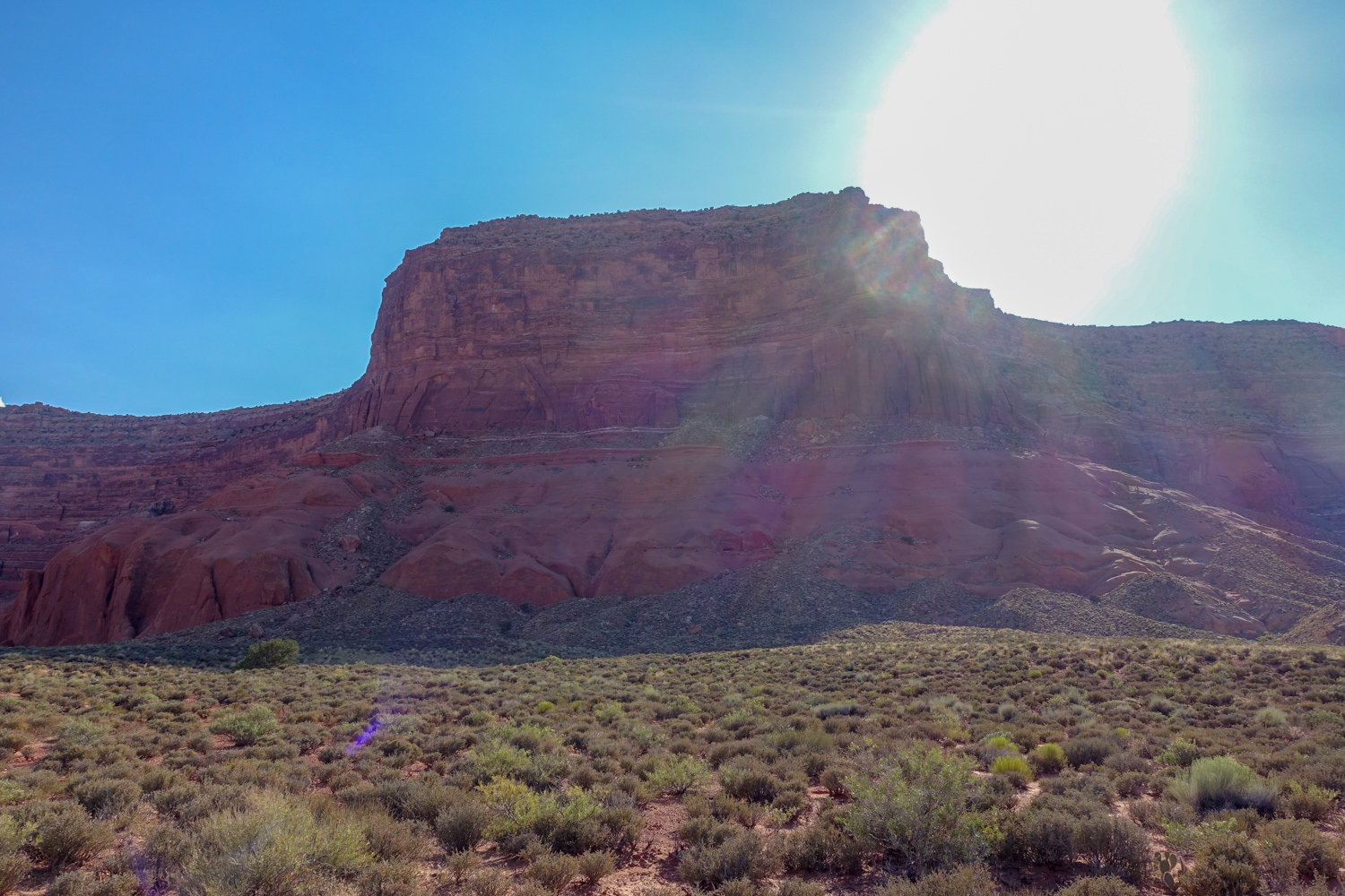  This "squared off" section of cliff is a key navigation feature (read above). 