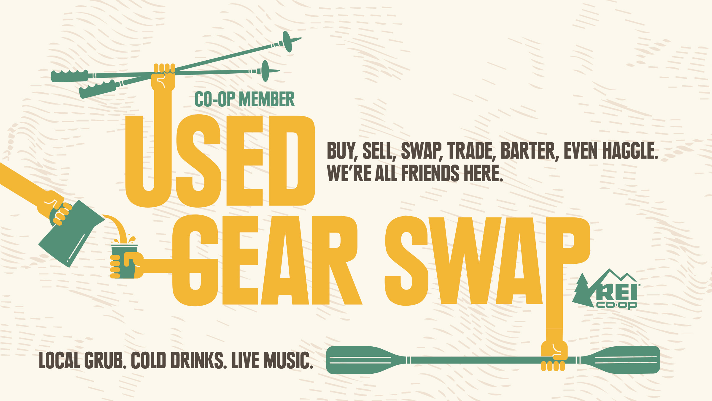 Rei often has local used gear or garage sales where you can get some great gear on the cheap.