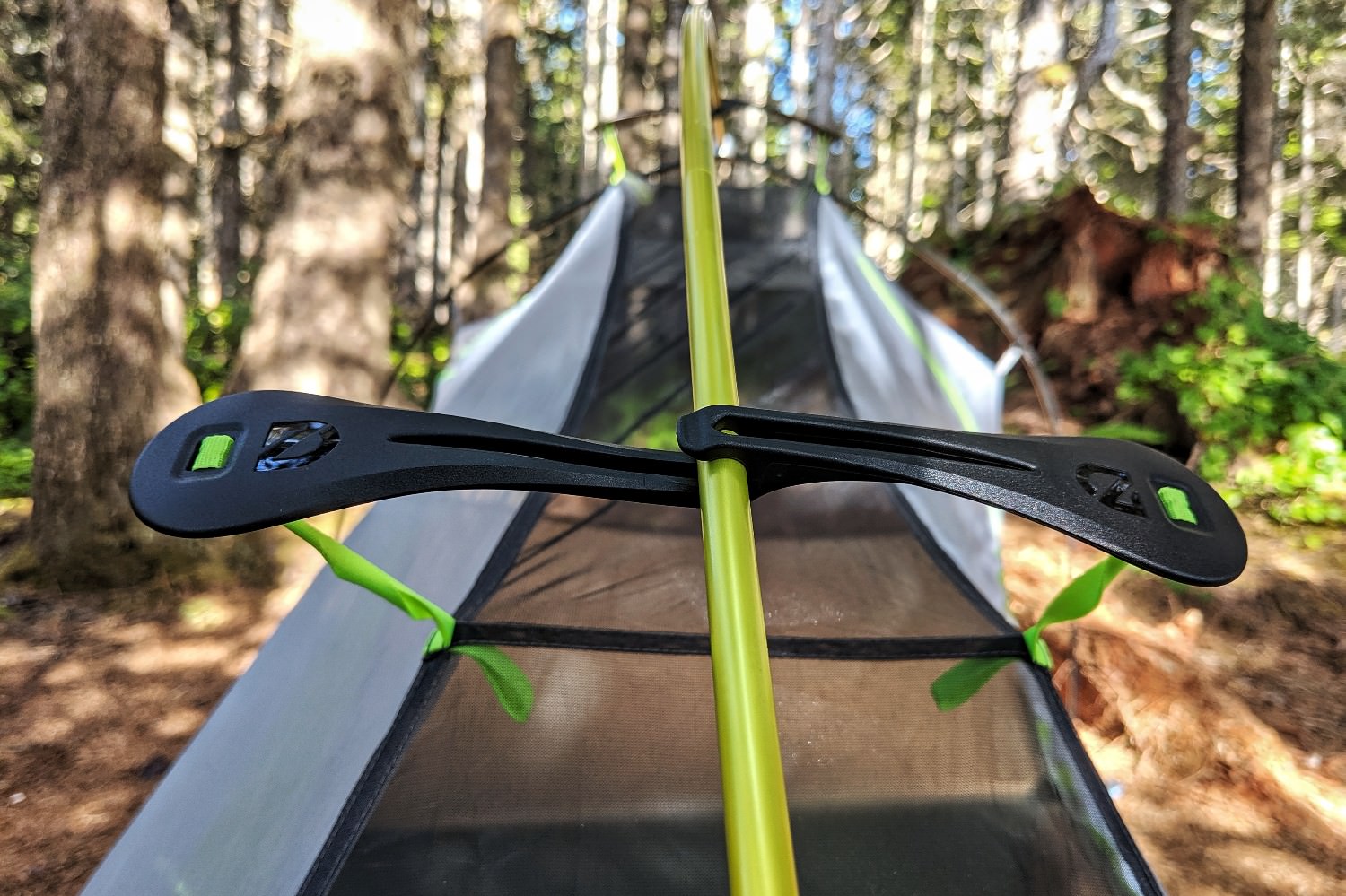 New in 2019, the Hornet has flybars that provide more interior space.
