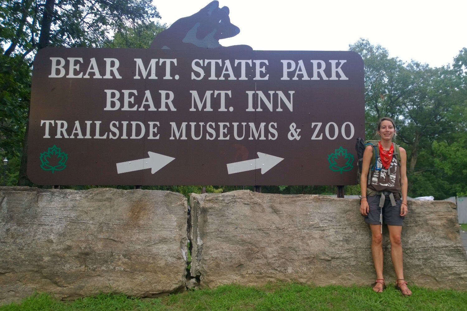 Entering the Trailside Zoo in New York.