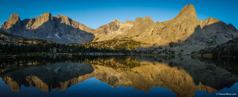 CIRQUE OF THE TOWERS OVER LONESOME LAKE IN THE MORNING LIGHT