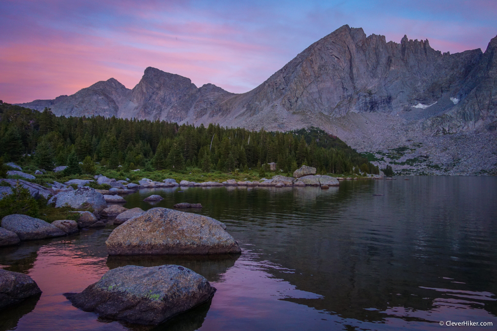 Sunset View - Back Side of the Cirque from Shadow Lake