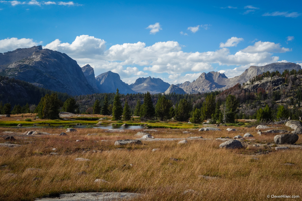 View Towards Pyramid Lake & Pyramid Peak - hiking the trail to Shadow Lake