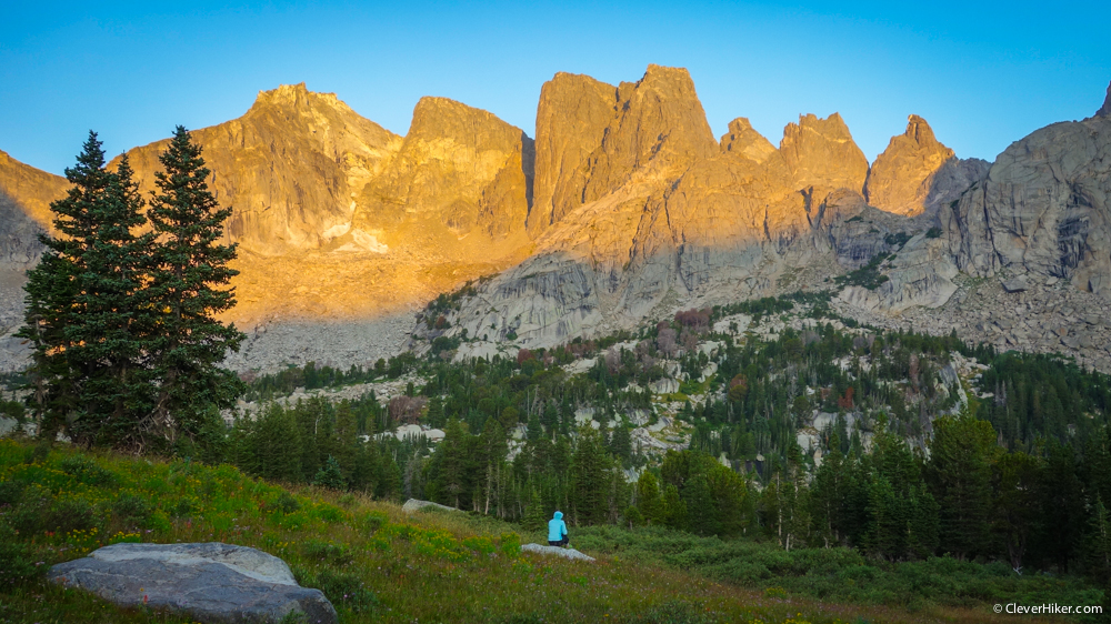 Morning light strikes the Cirque