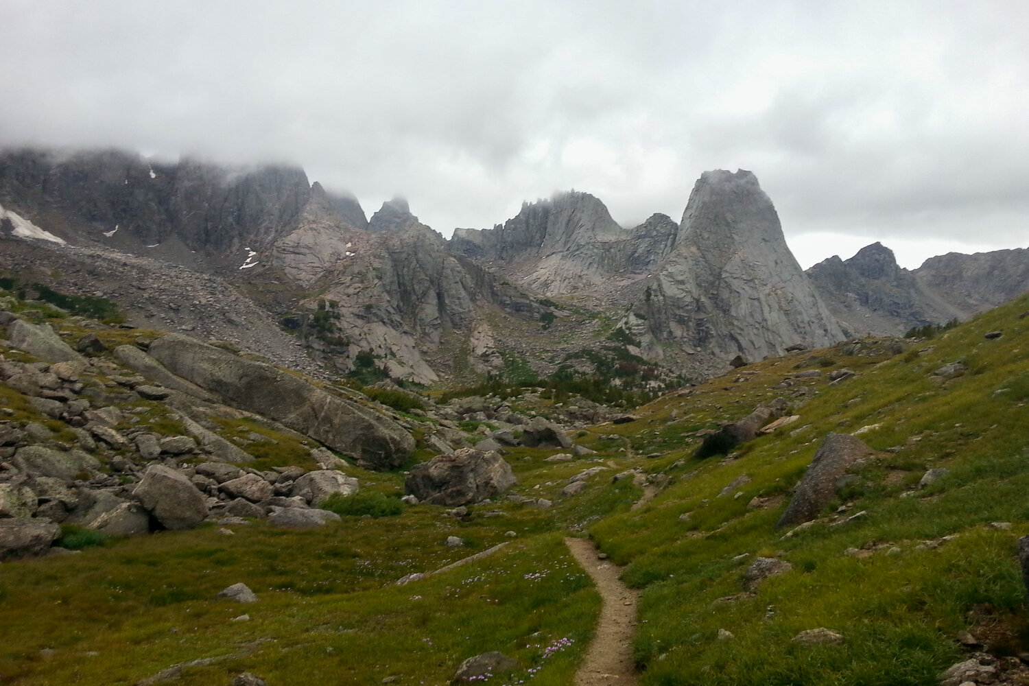 A remote section of trail in the Wind RIver Range, WYoming