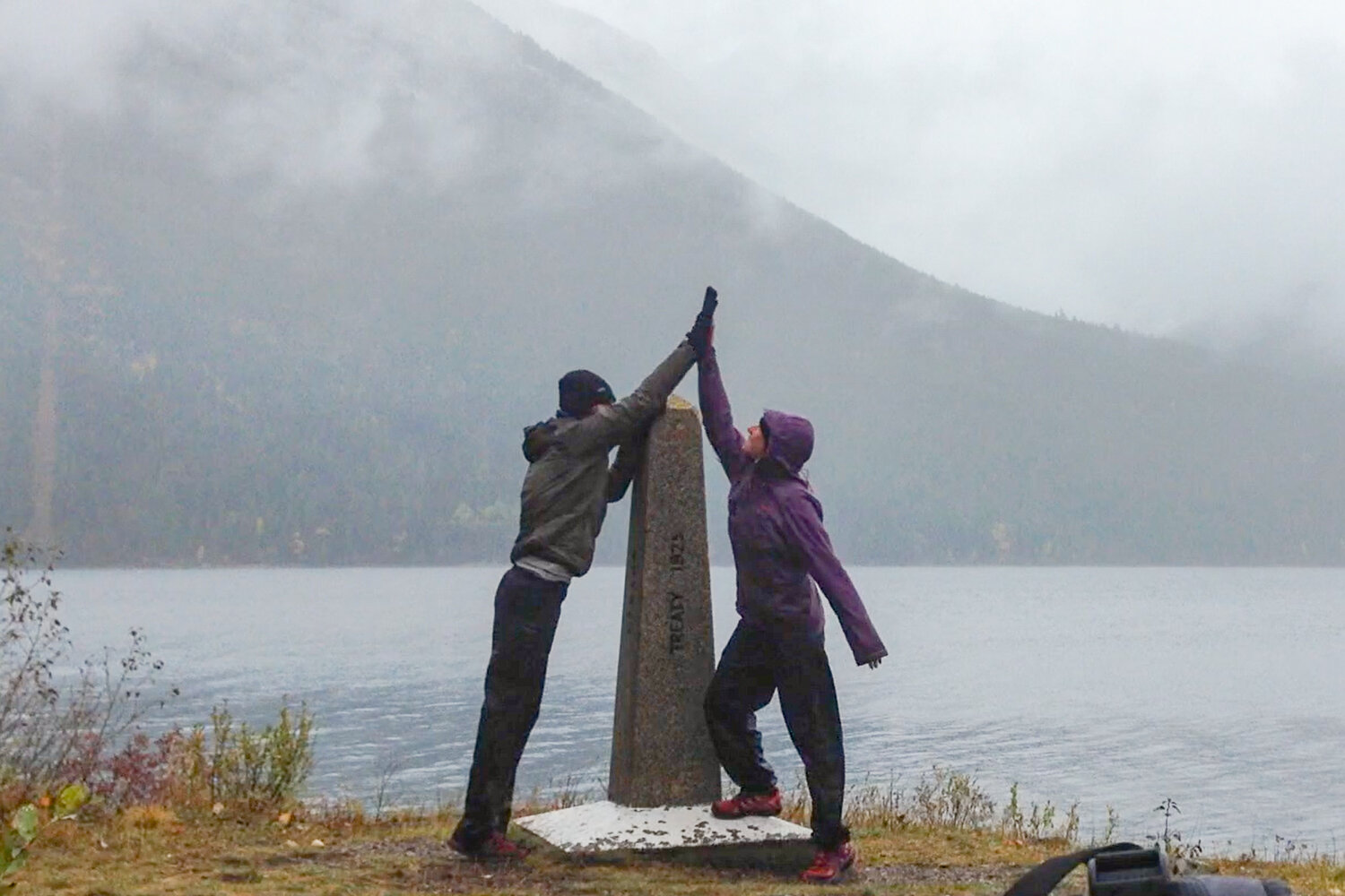 Celebrating at the CDT’s Northern Terminus