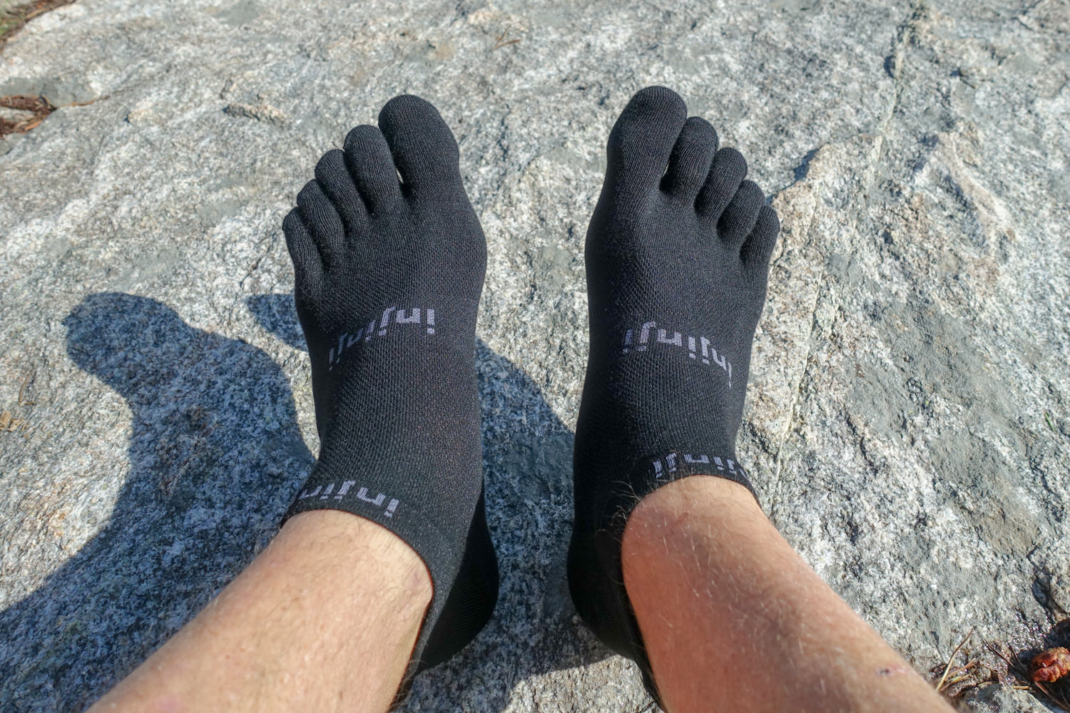 Toe socks, such as the injinji no-shows, can help prevent toe blisters.