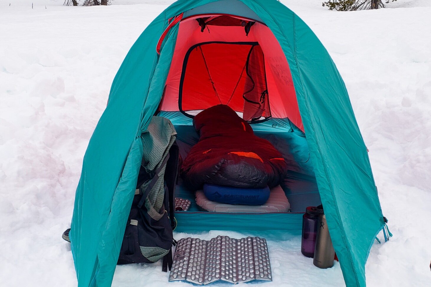 The Mountain Hardwear Outpost 2 has ample headroom, a great vent system & a large front vestibule to keep gear out of the snow.