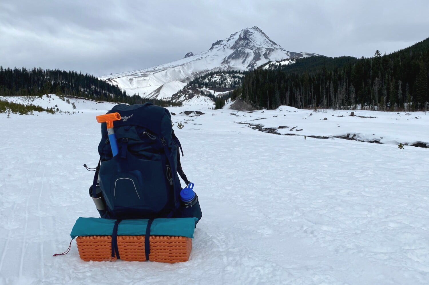 The Osprey Atmos Backpack has plenty of support and capacity for a load of winter camping gear.