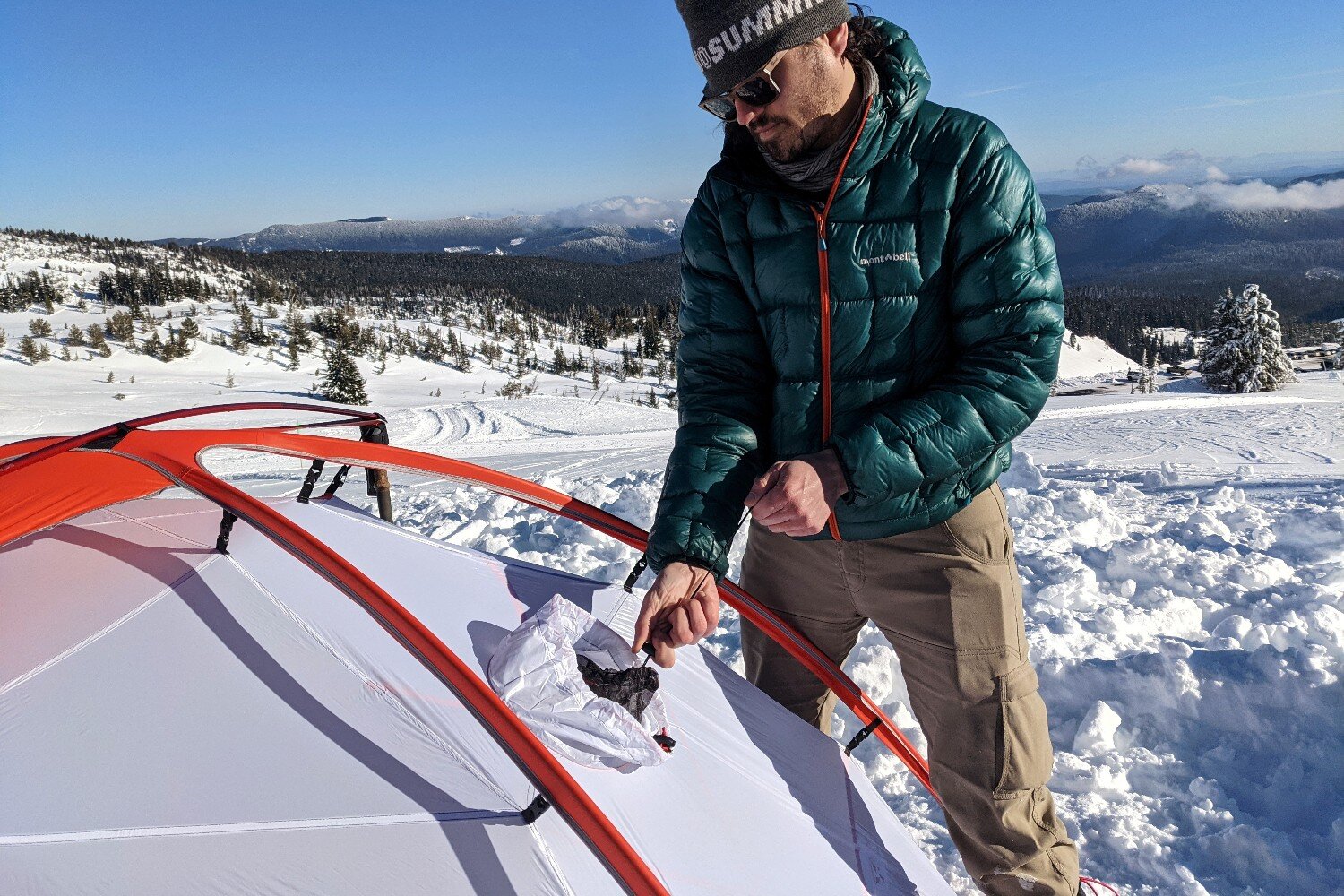 Adjusting the through-vent on the headwall of the Crossbow.
