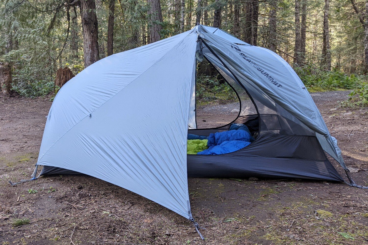  Either flap on the rainfly can be staked out depending on how you like to use your tent. 