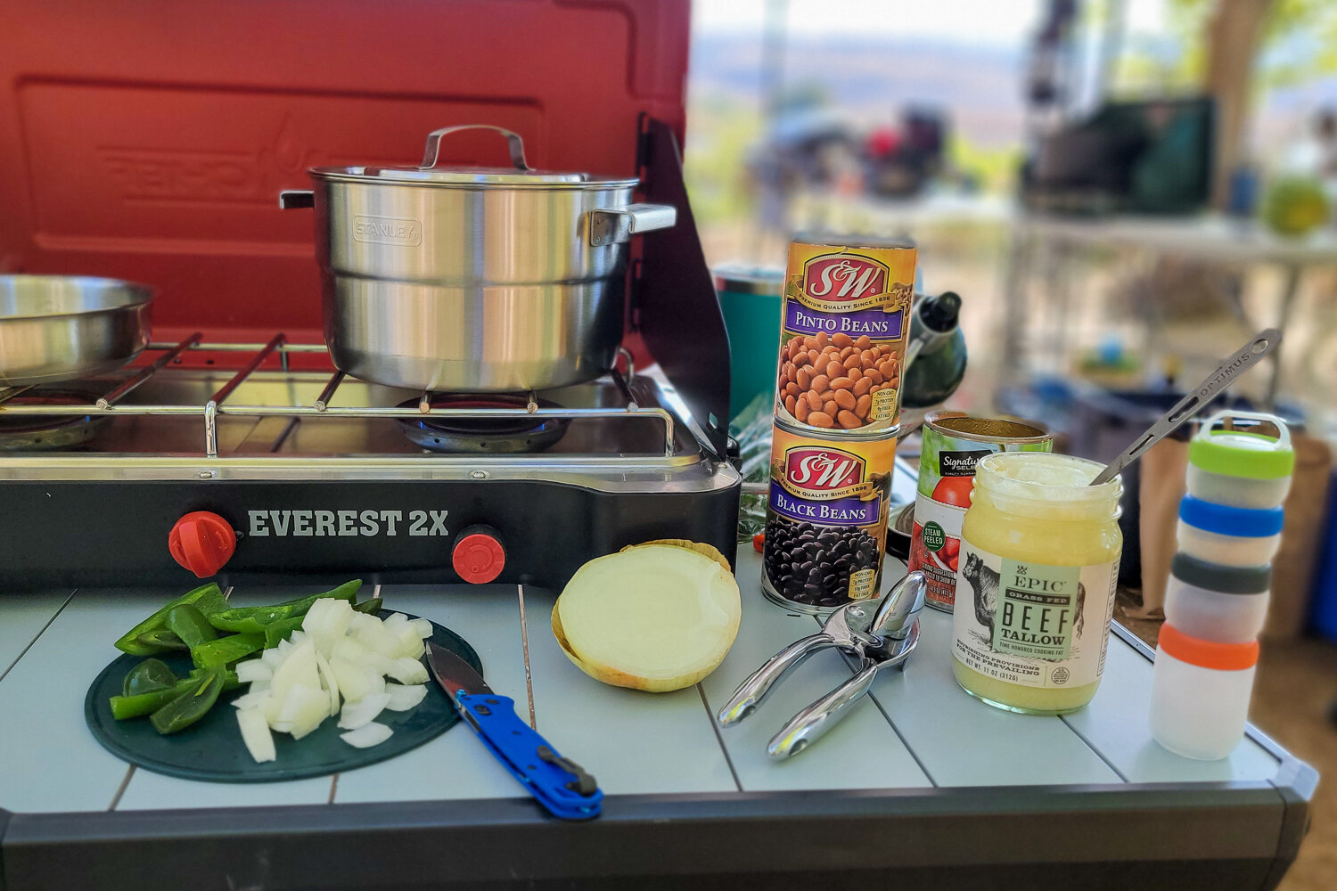 The humangear STAX Container Set makes it really easy to bring spices & condiments to camp & keep them organized