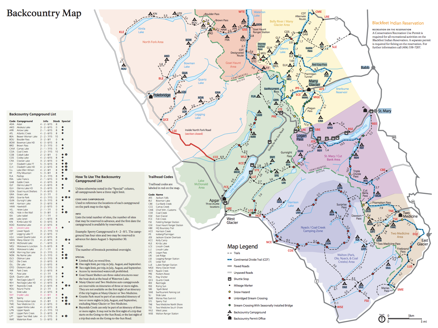 backcountry map with campsite codes provided by nps.gov (click to enlarge)