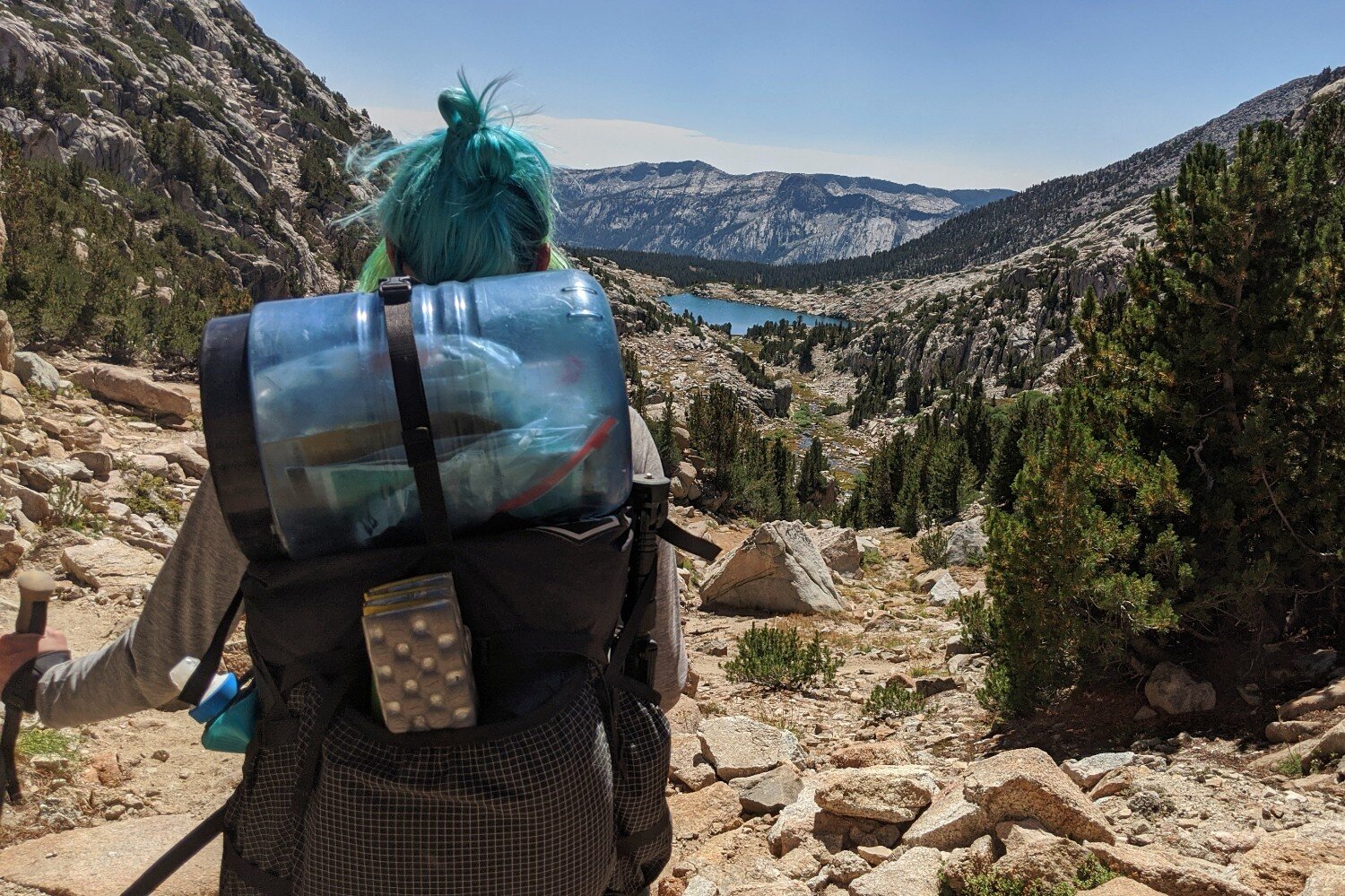In places where bear cans are required, we bring the BearVault BV500. For other trips we like to use an Ursack.