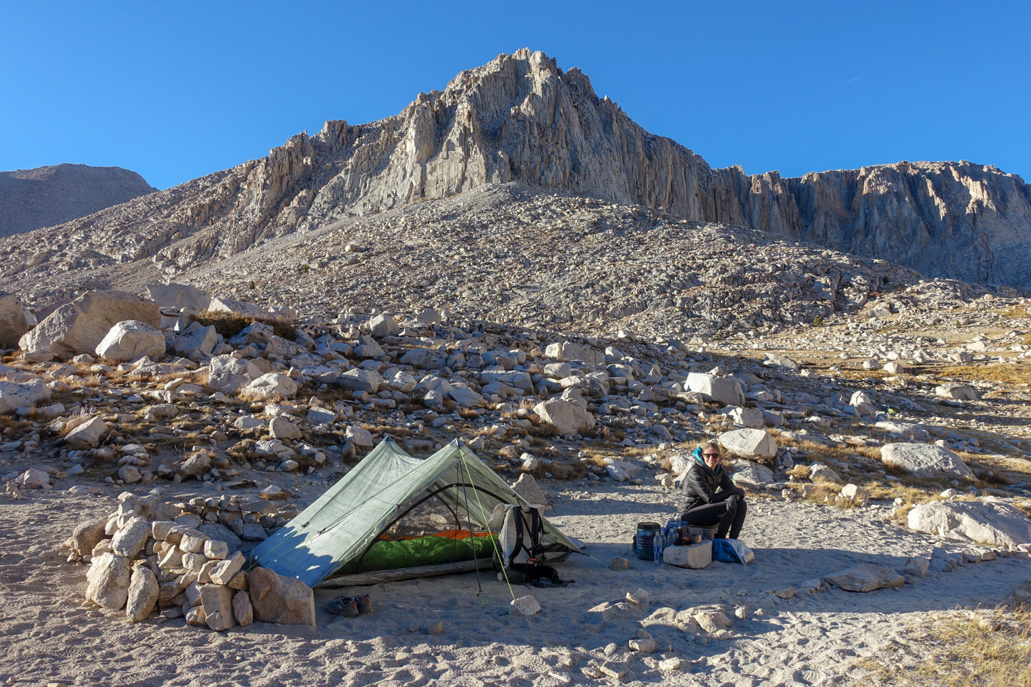 backpacking with the Zpacks Triplex Tent in the high sierras.