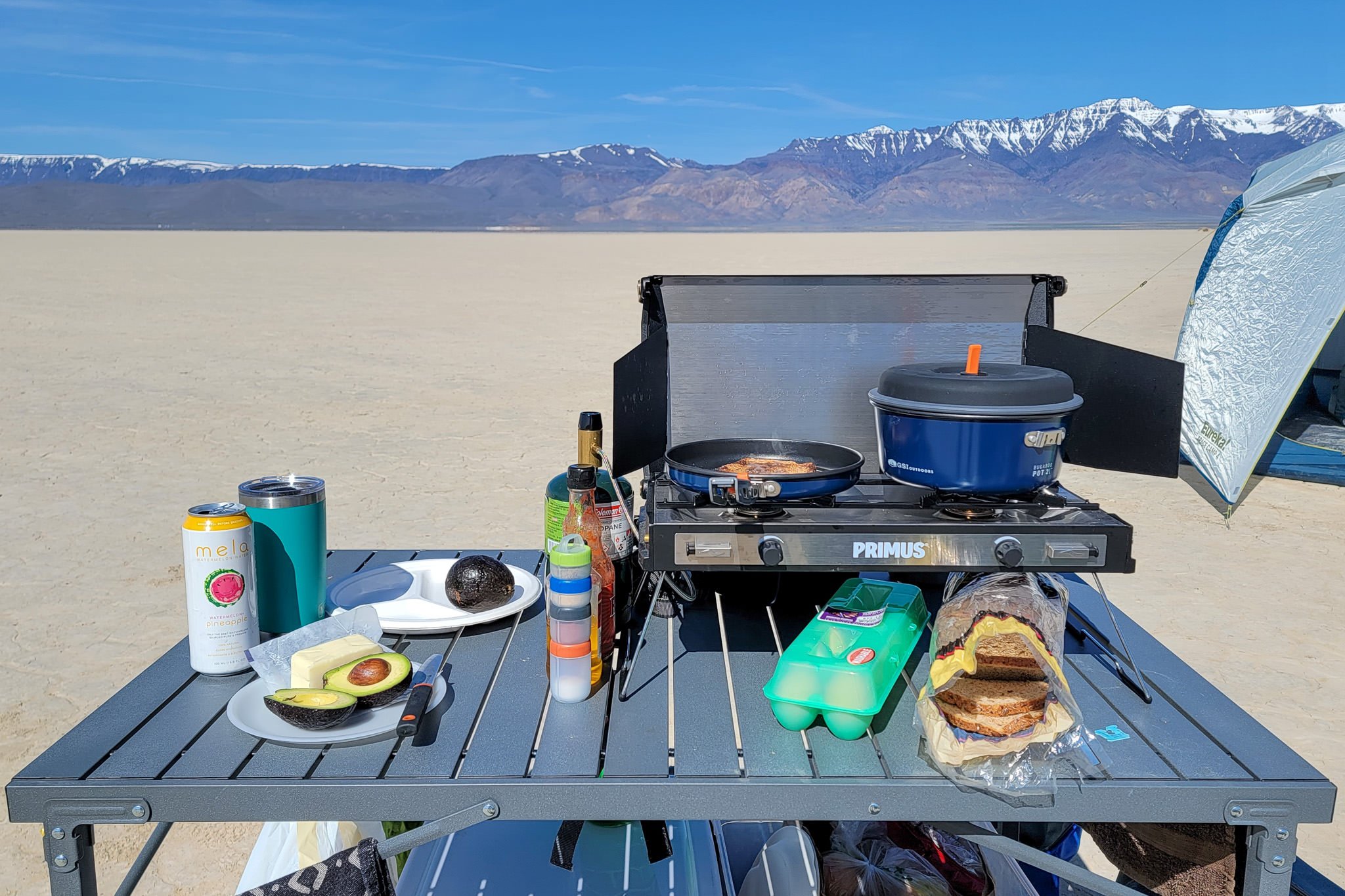 The GSI Bugaboo Base Camper Cookset in the Alvord Desert