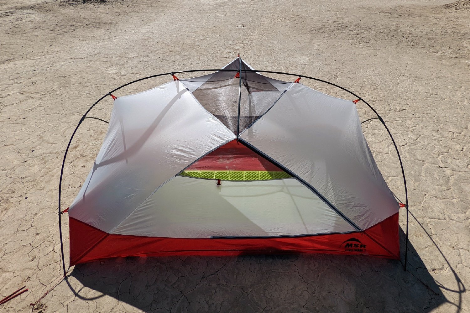 A close up of the Hubba Hubba 2 with fly off from above.