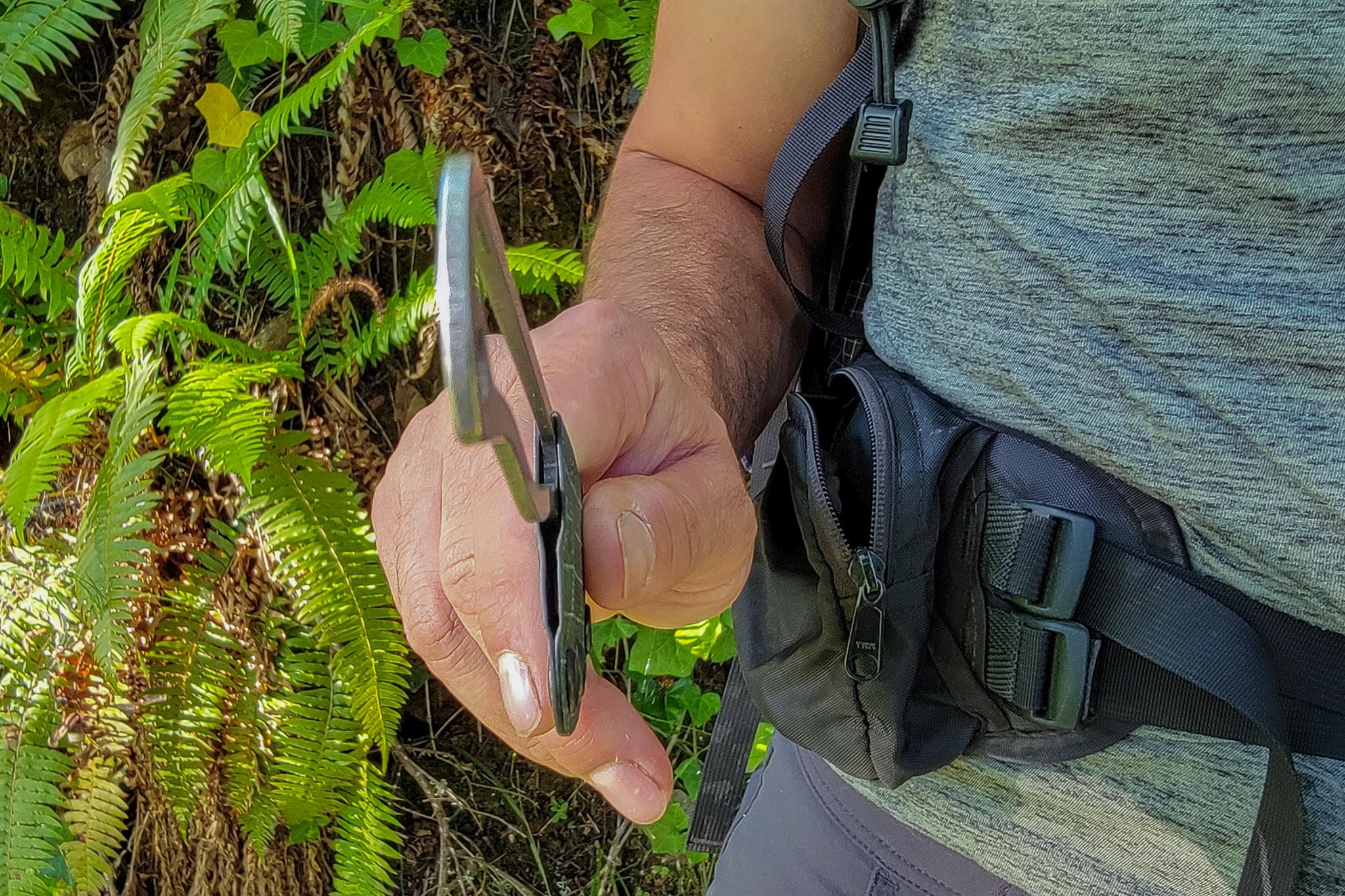 Closeup of the cuff of the ULA Alpha Knife's sheath