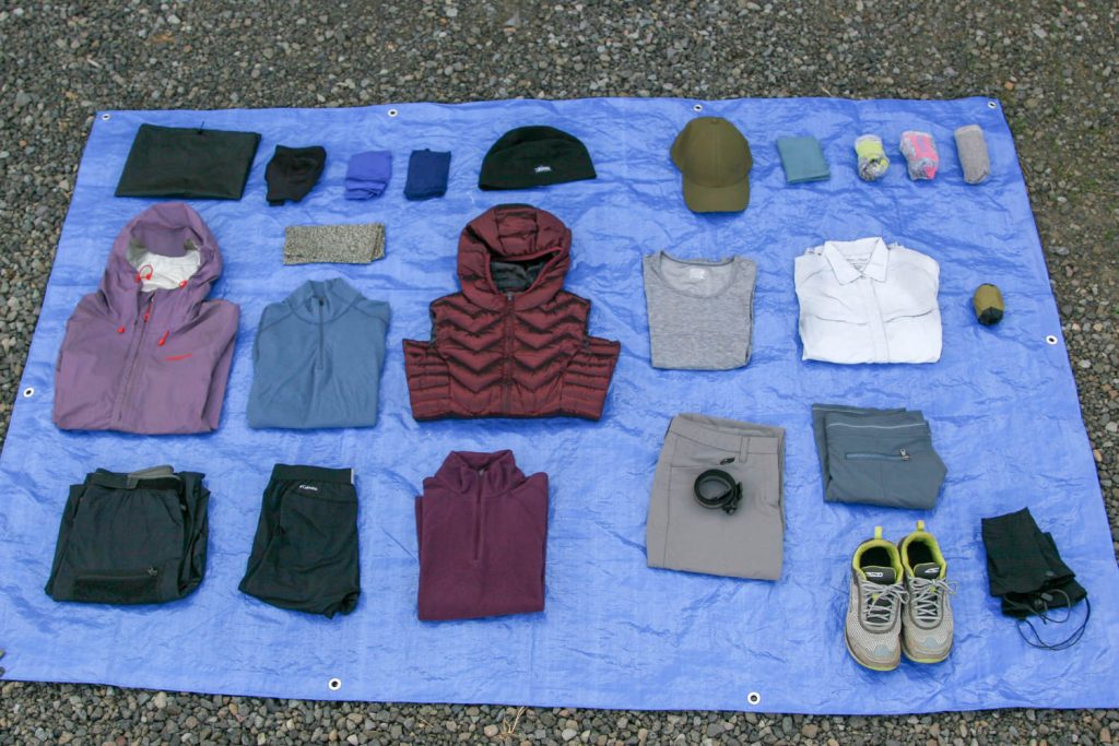 camping trip clothing checklist