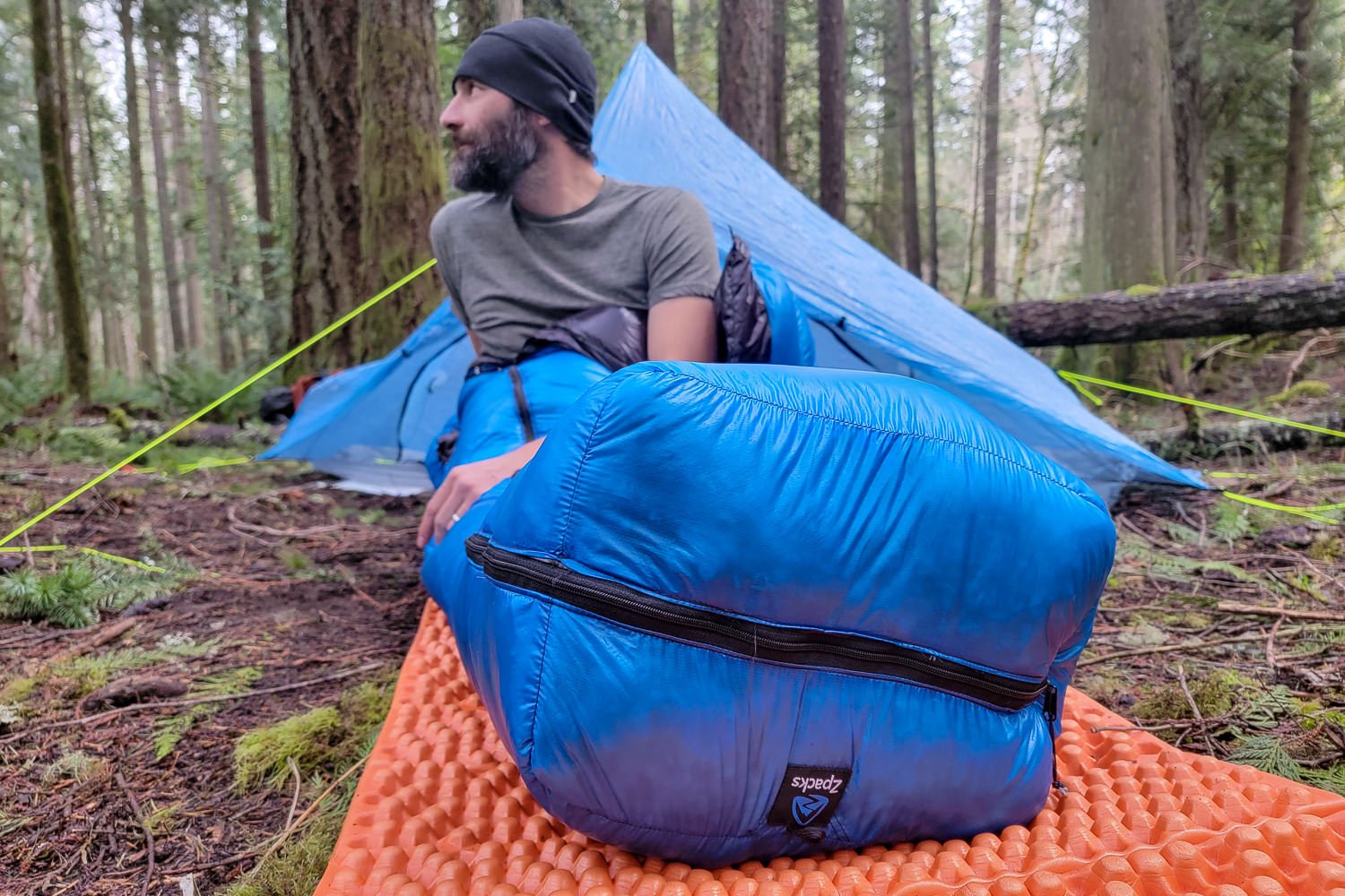 Closeup of the foot box of the Zpacks Mummy Bag