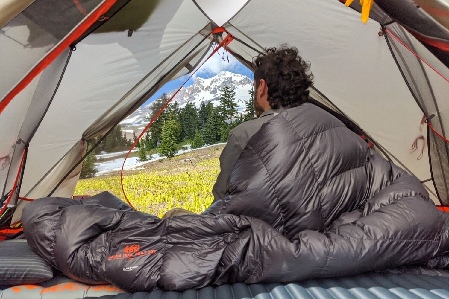 Custom quilts are great, but if you need something quick, the REI Magma Trail Quilt 30 is an awesome value stock quilt that’s lightweight and packable.