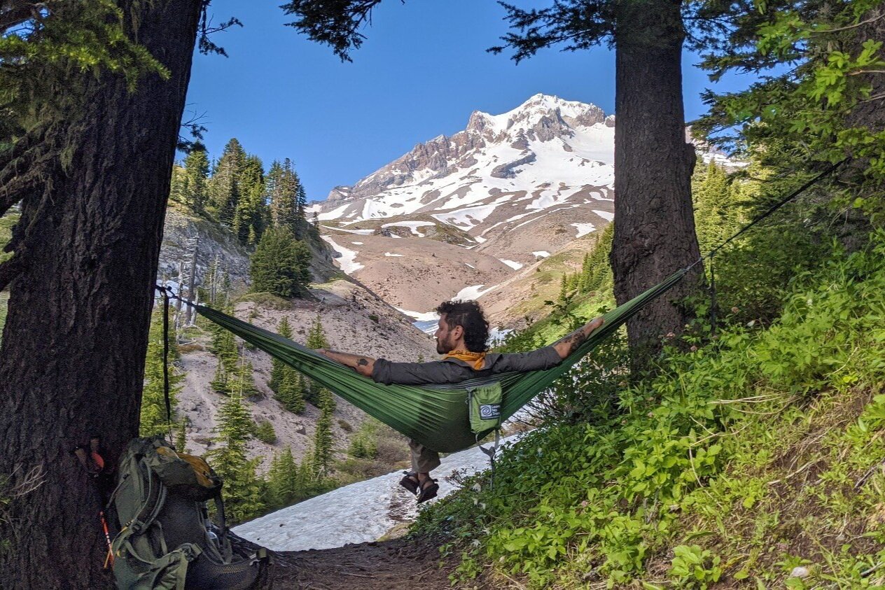 orange travel hammock