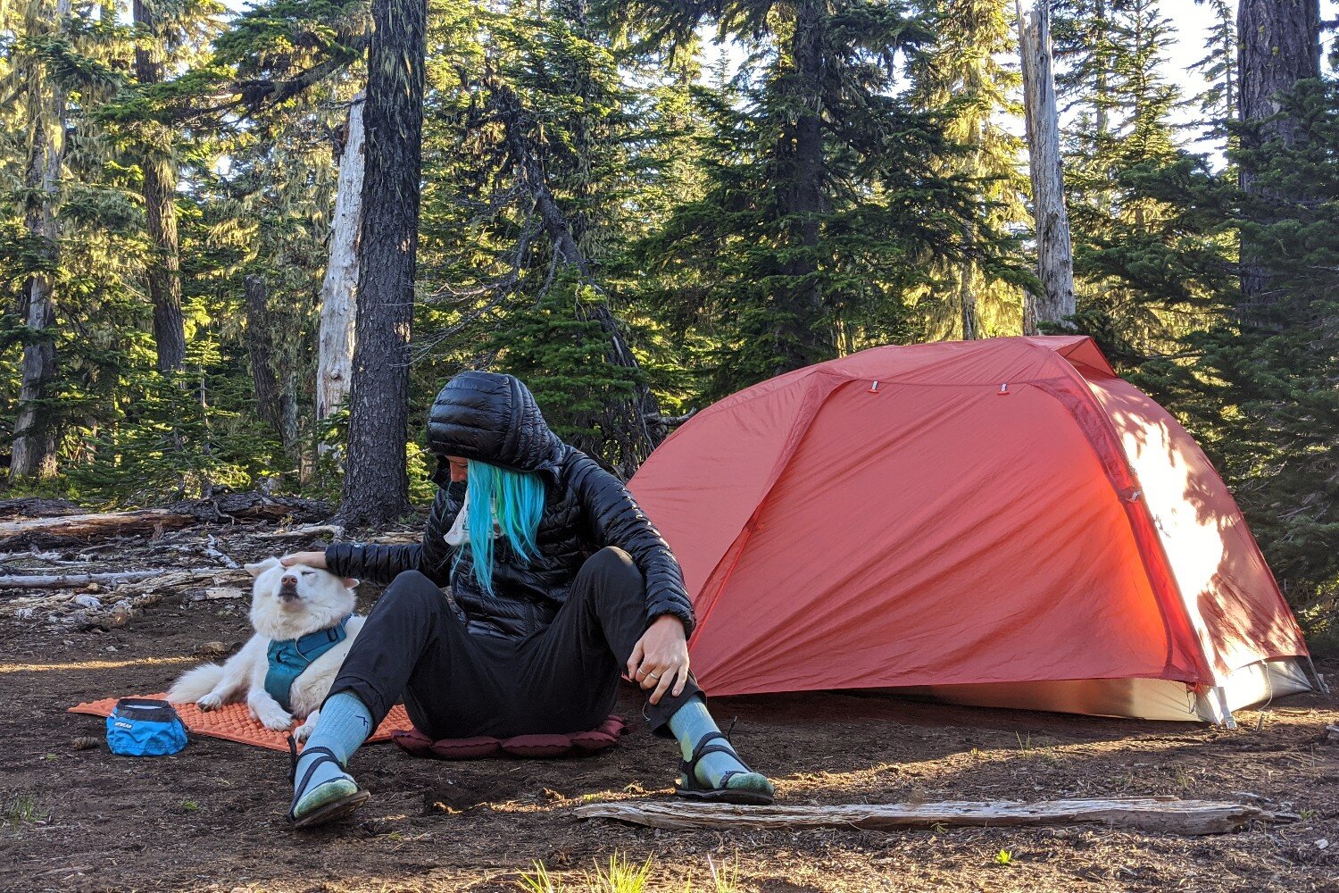 The Xero Shoes Z-Trail work just as well for hiking as they do for sitting around camp.