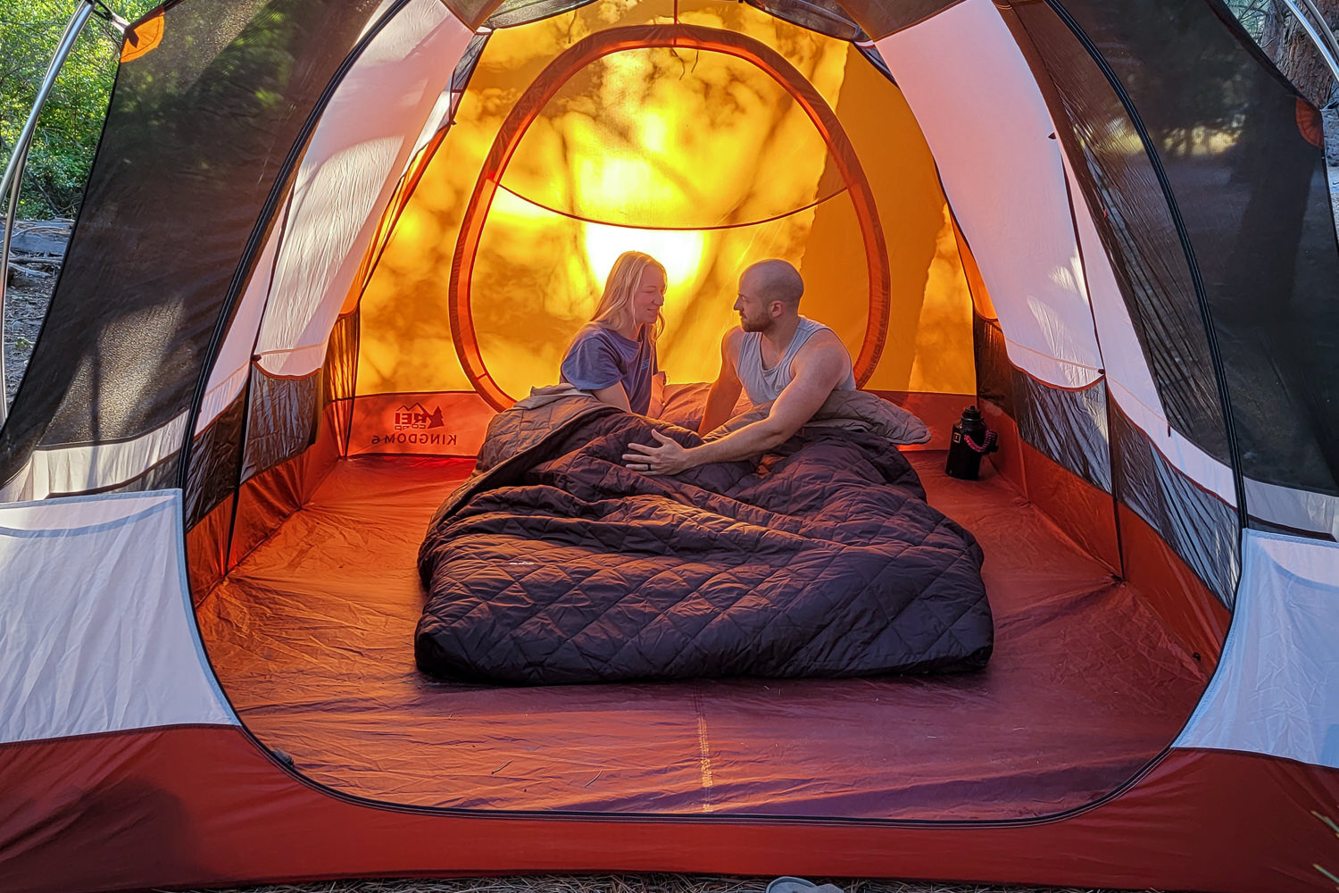 The REI Co-op Kingdom Insulated Sleep System 40 is great for those who tend to sleep warm on summer camping trips