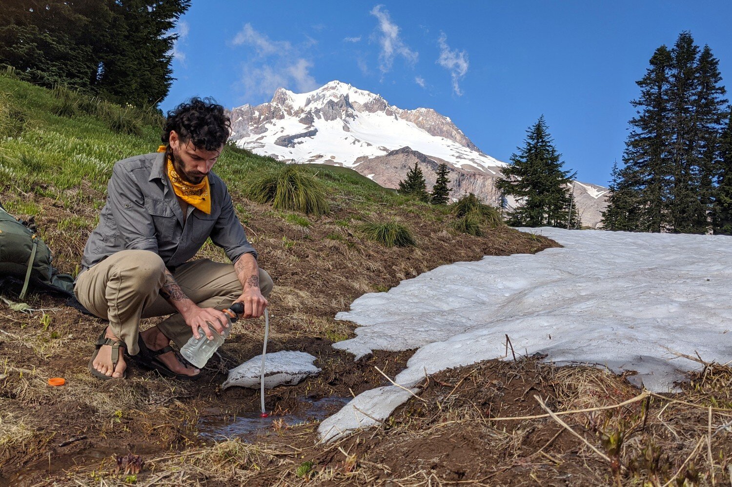 Don’t let a little bit of snow scare you! Every kind of weather is hiking sandals weather!