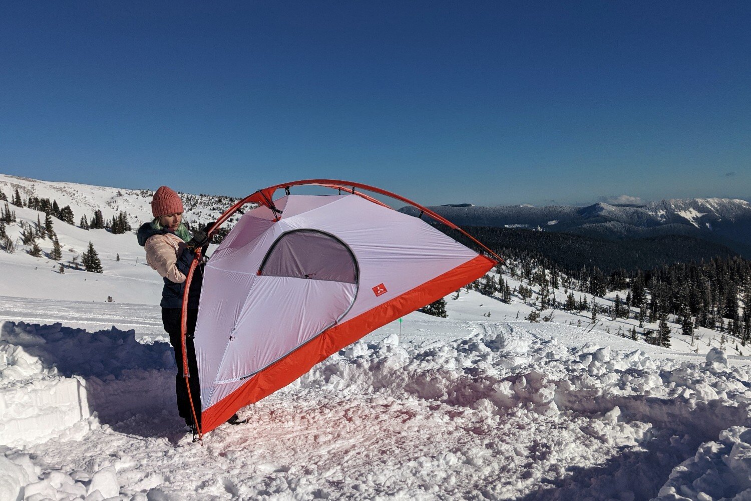 We typically don’t bring a footprint for winter camping since extra floor durability isn’t a concern on the snow.