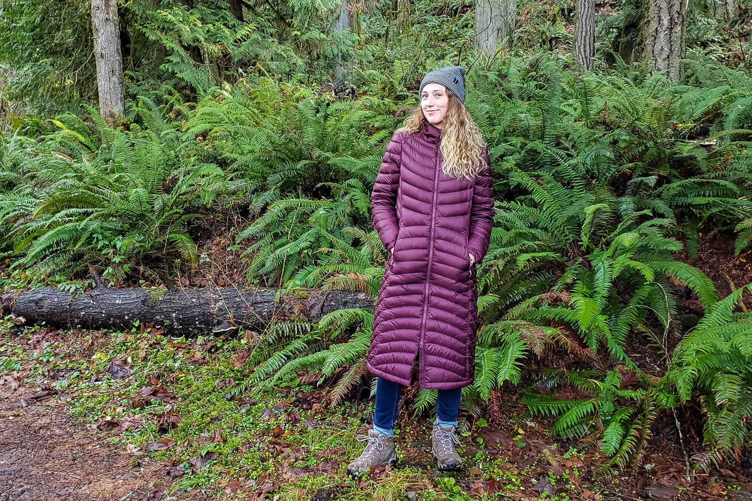 The LL Bean Long Ultralight 850 Down Coat provides lots of warmth & coverage while being super lightweight & compressible.