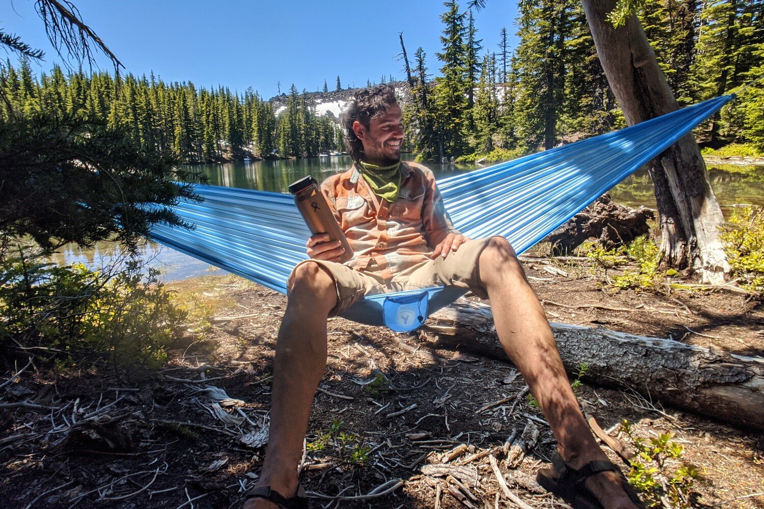 orange travel hammock