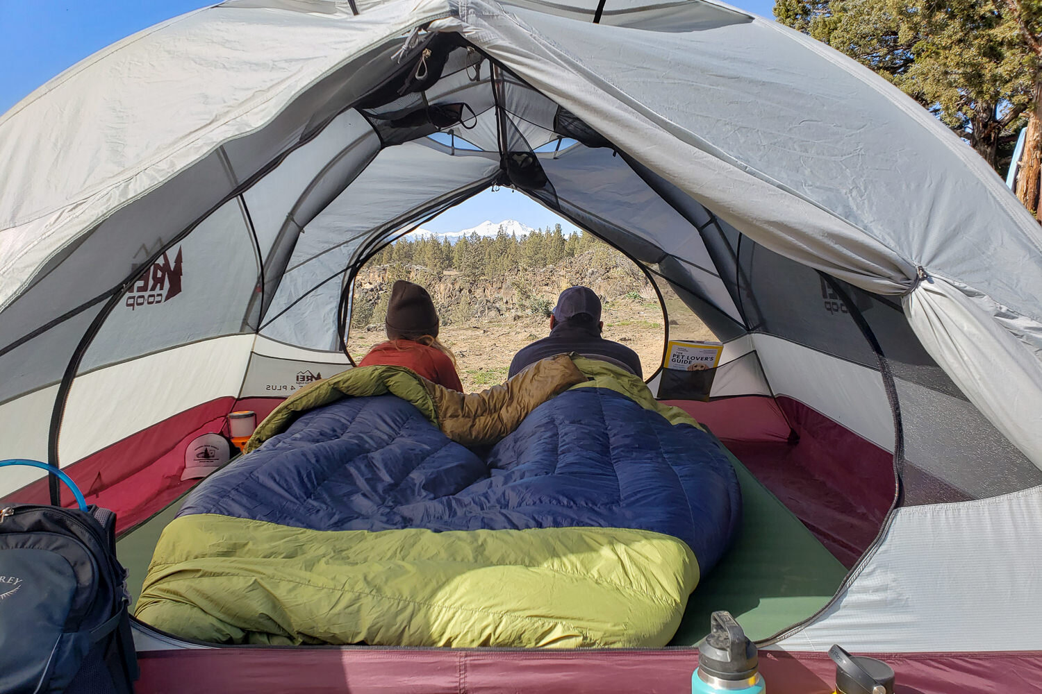 The Enlightened Equipment Accomplice 20 is our favorite ulralight sleep system for two.