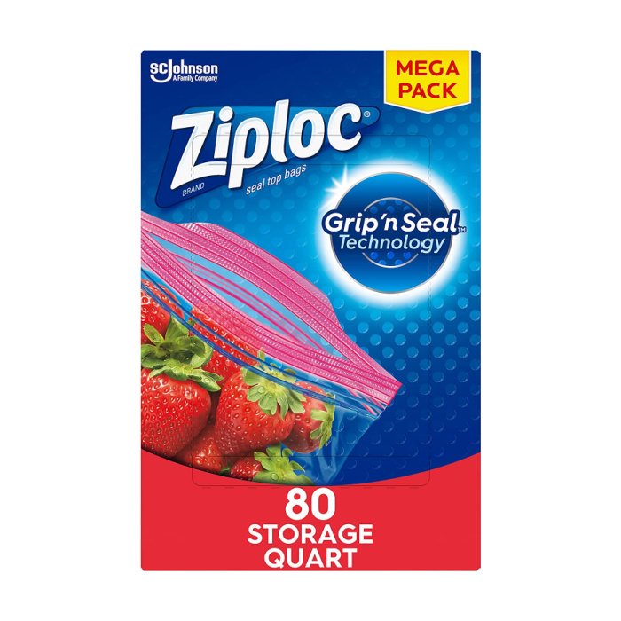 Ziploc Quart Storage