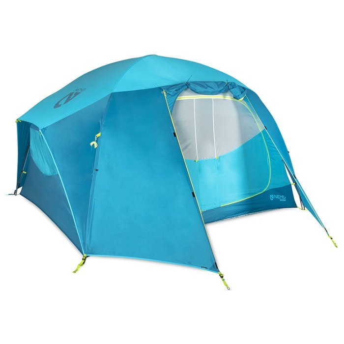 NEMO Aurora Highrise 4. Bright blue tent