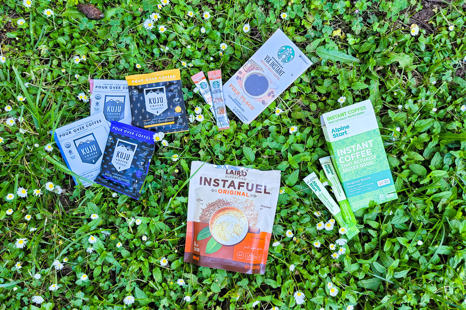 Just add water: Alpine Start, Starbucks Via, Kuju Coffee Pocket PourOver & Laird Superfood Instafuel