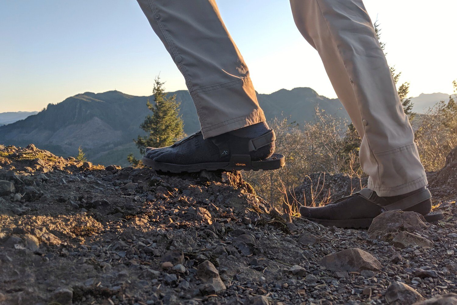 We like pairing the Bedrock Cairn 3D Pro II Adventure Sandals with Injinji toe socks to provide some cushion between our toes and the sandal straps on sandy/rocky hikes.