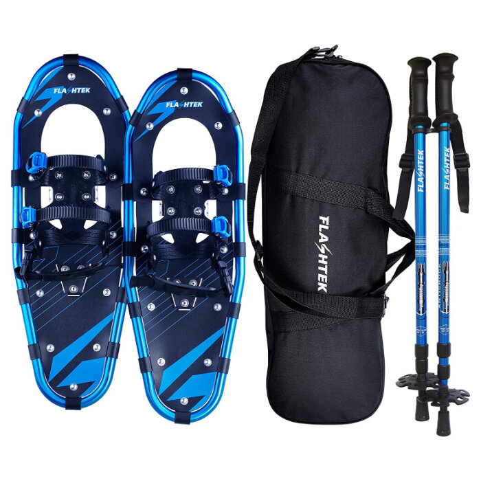 Flashtek Snowshoes with Trekking Poles and Tote