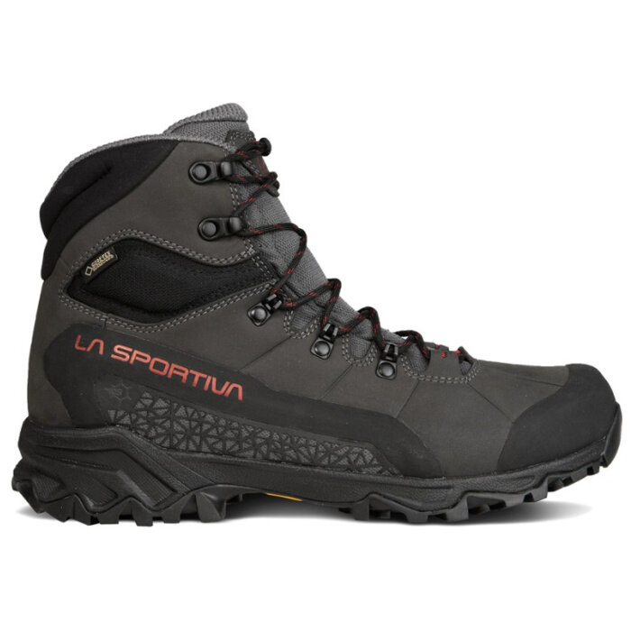 Black and grey hiking boot