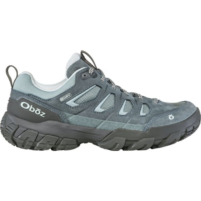 Stock image of women's OBOZ Sawtooth X Low WP hiking shoe on a white background