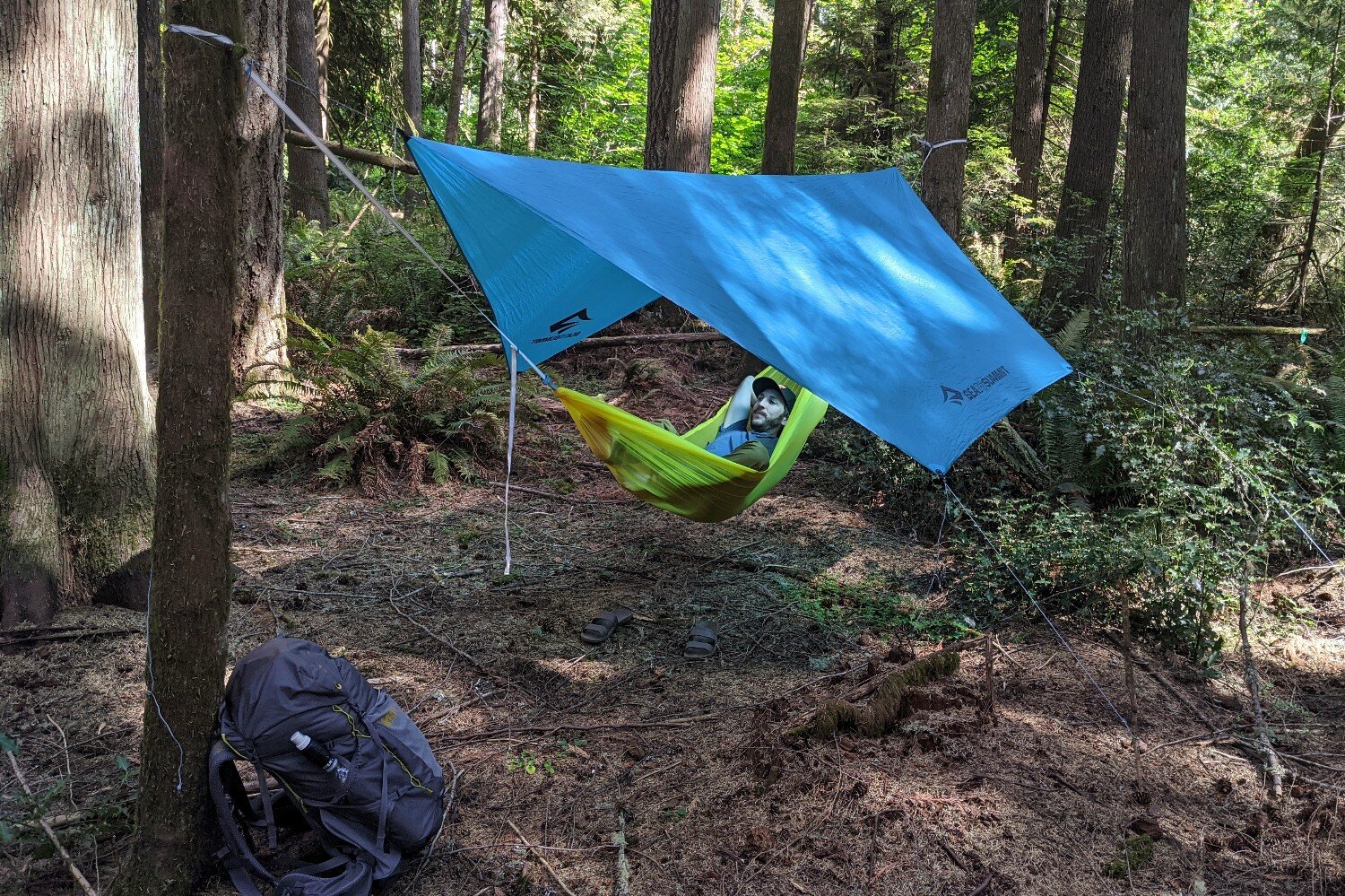 orange travel hammock