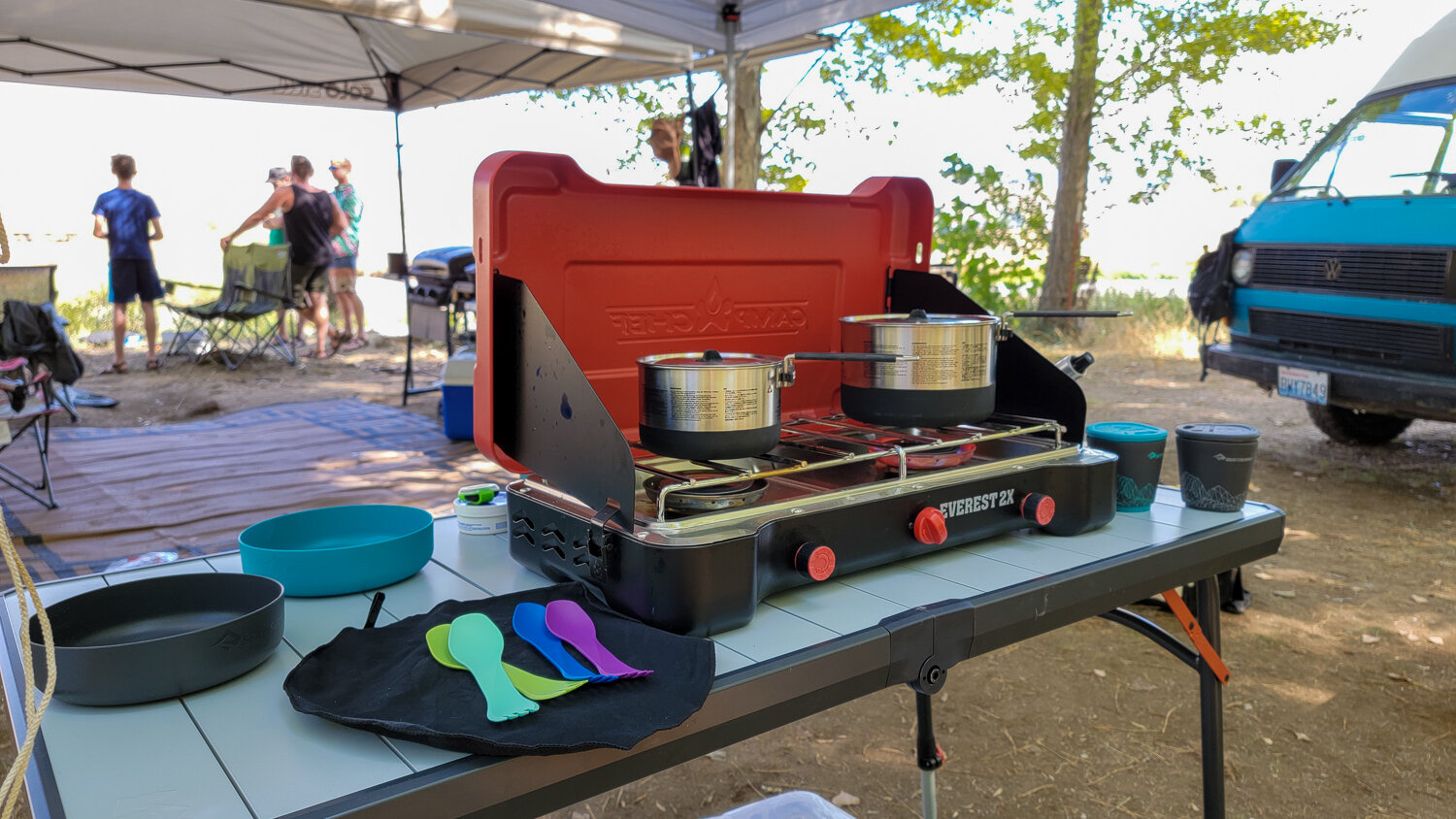 The Sea to Summit Alpha (aluminum) & Sigma (stainless) Cooksets are lightweight & compact for frontcountry camping