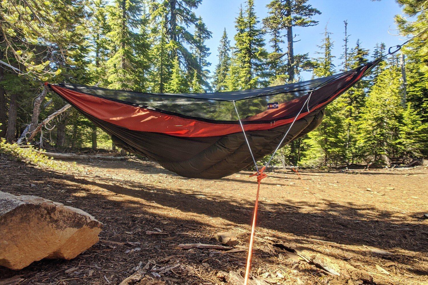 orange travel hammock