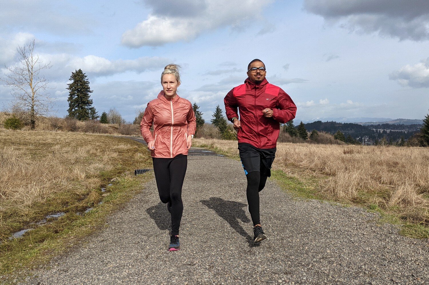 Breathable Windbreakers, like the Smartwool Merino Sport UL (men’s / women’s) and Columbia Flashback (men’s) are perfect for running
