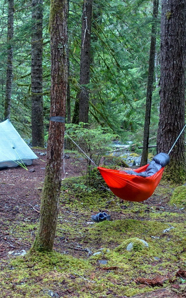 orange travel hammock