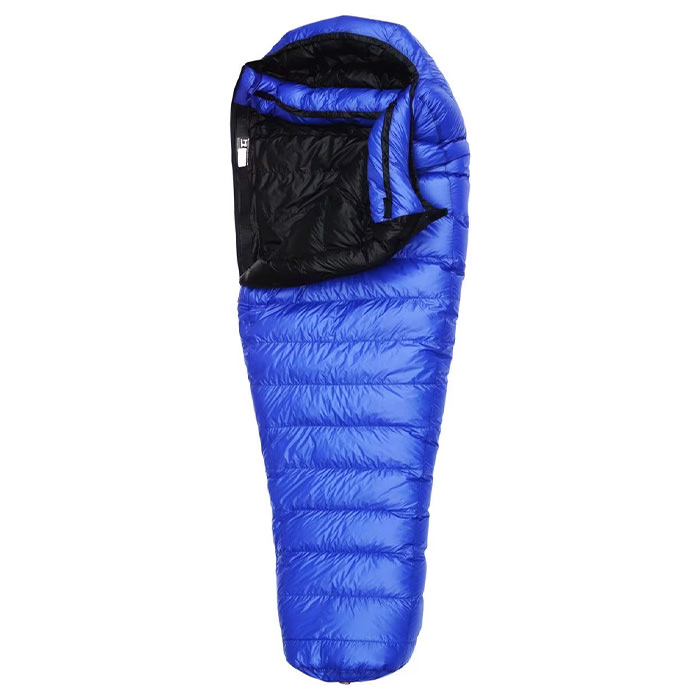 Stock photo of the Western Mountaineering UltraLite 20 sleeping bag with a white background