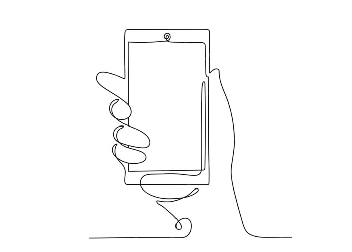 phone line drawing