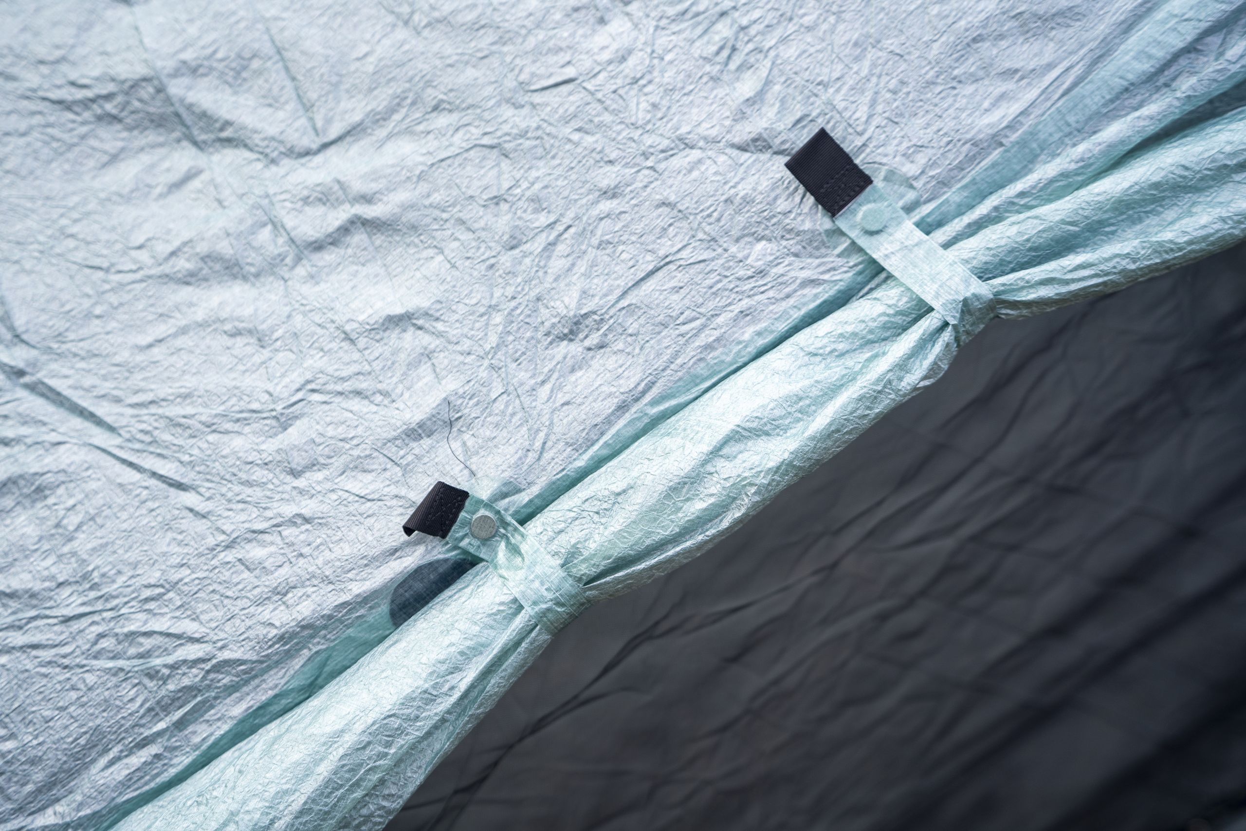 two magnetic door closure mechanisms for a tent