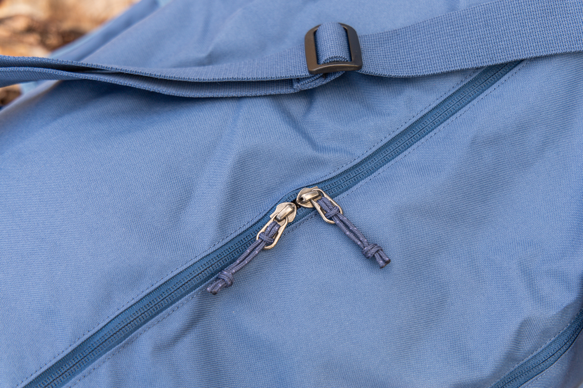 The zippers to the main compartment of the bag are average sized.